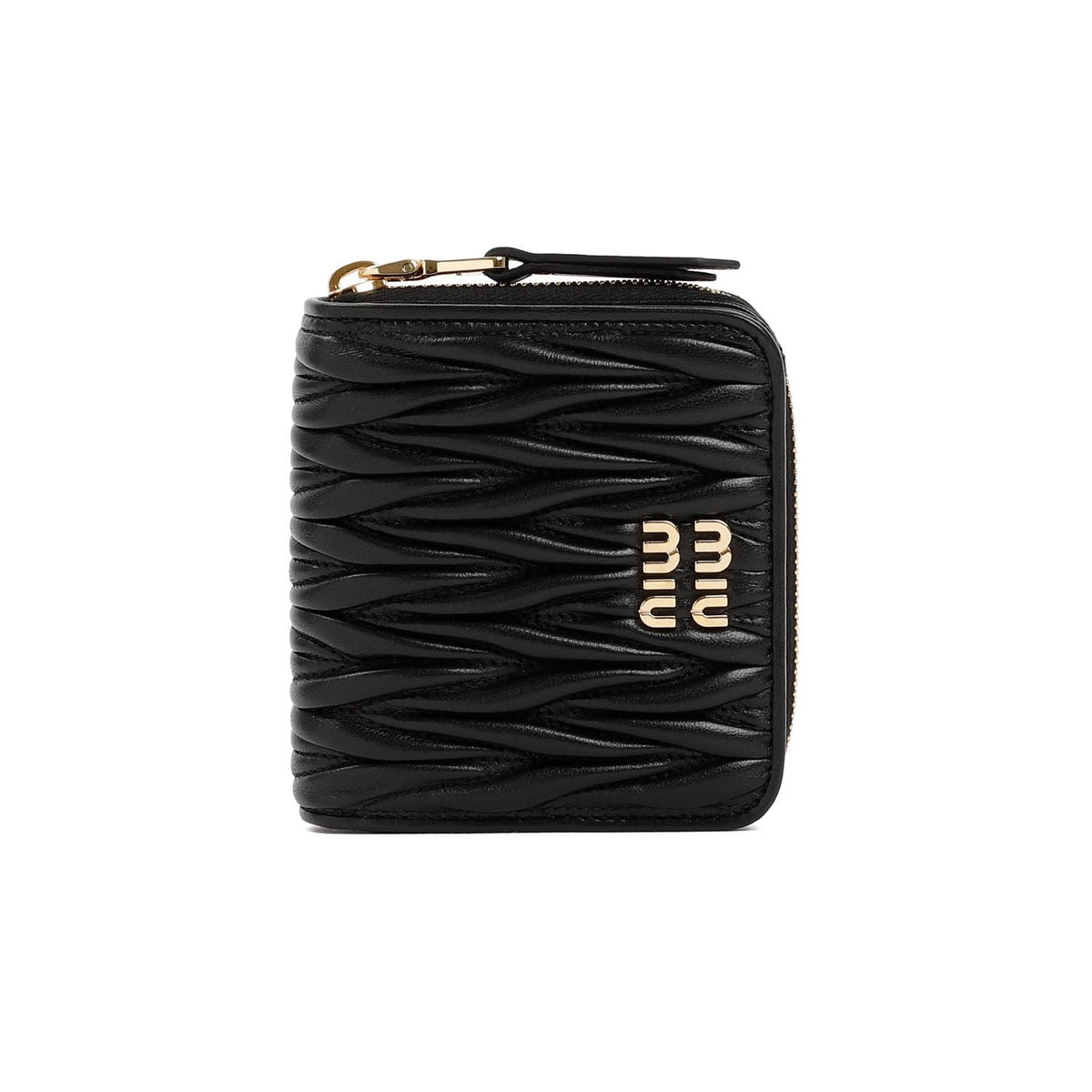 Miu Miu Women's Zip Wallet in Black | Size UNICA | 5ML5222FPP
