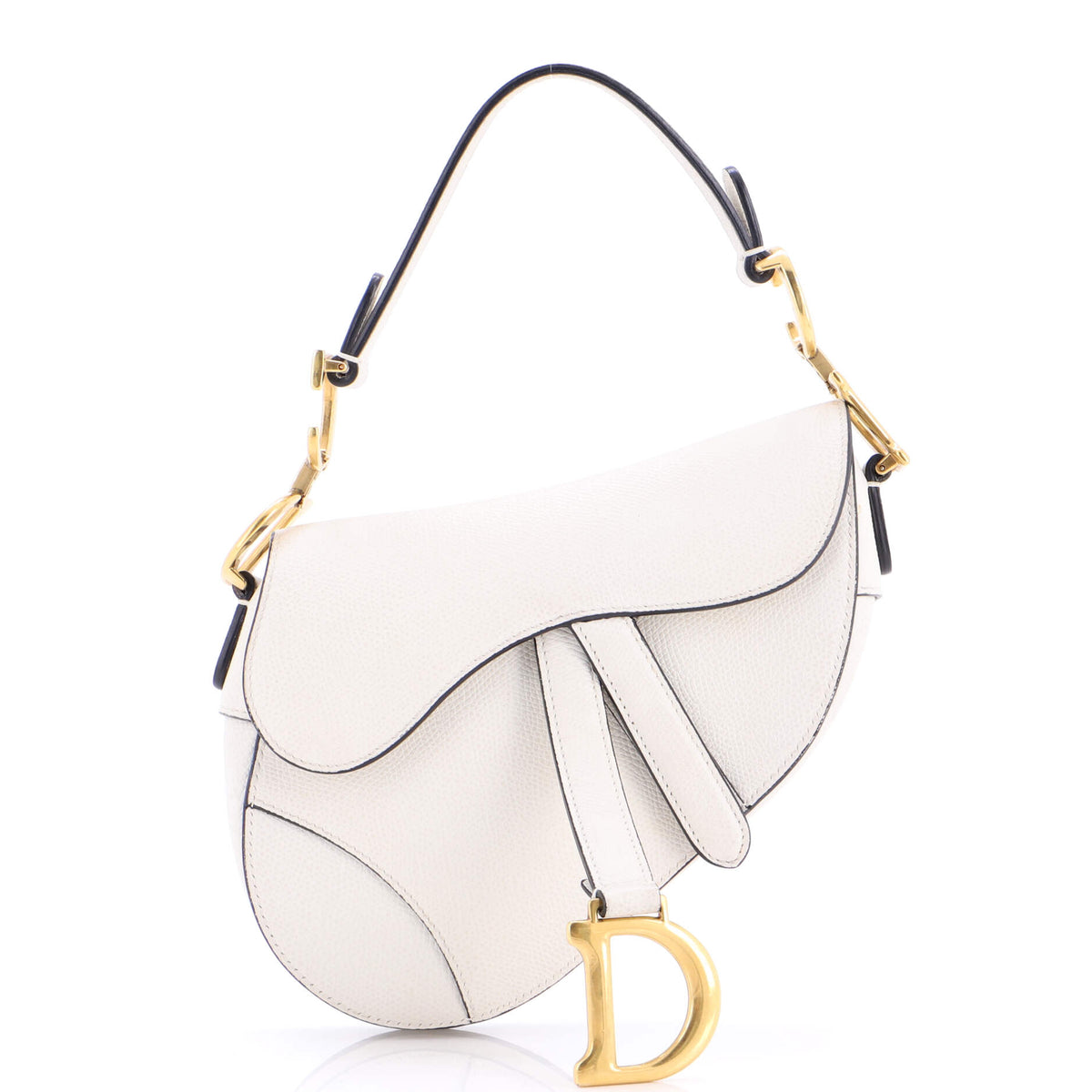 Christian Dior Saddle Handbag Leather Mini