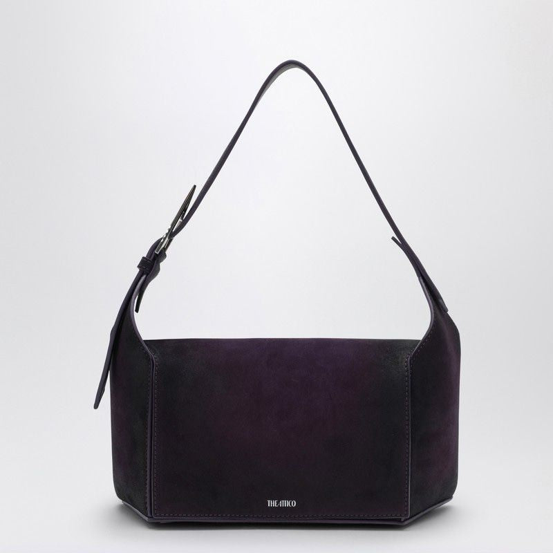 The Attico Women's 7/7 Suede Shoulder Bag in Purple | 247WAH37L108