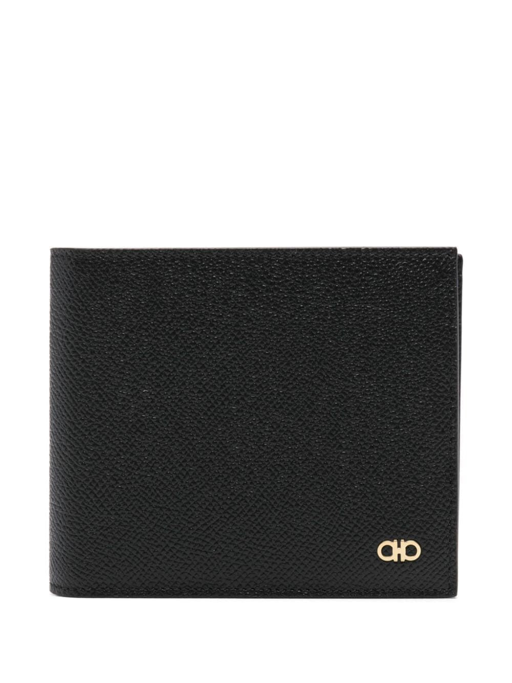 Ferragamo Men's Gancini Hammered Leather Wallet in Black | Size UNICA | 6614540775646