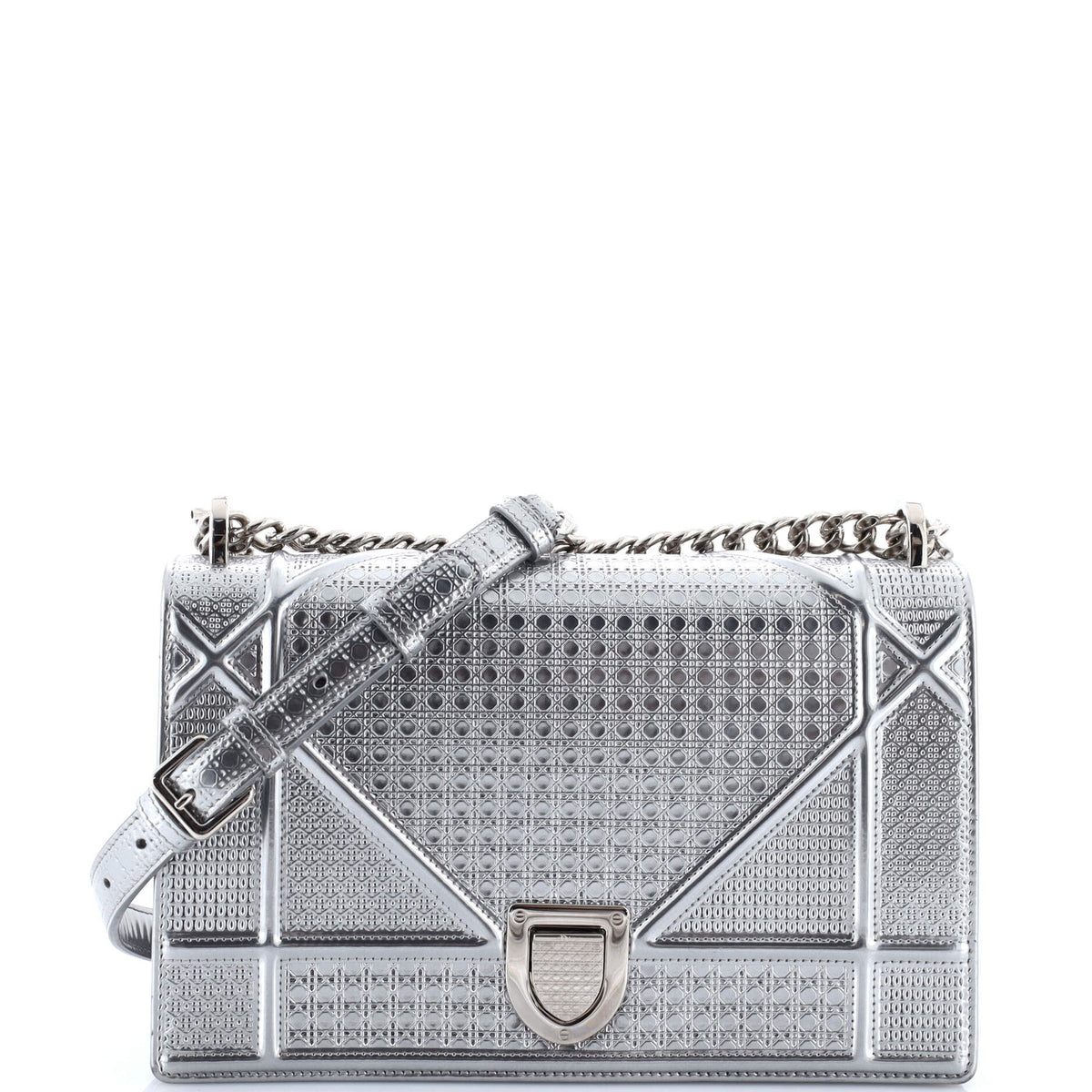Christian Dior Diorama Flap Bag Cannage Embossed Calfskin Medium