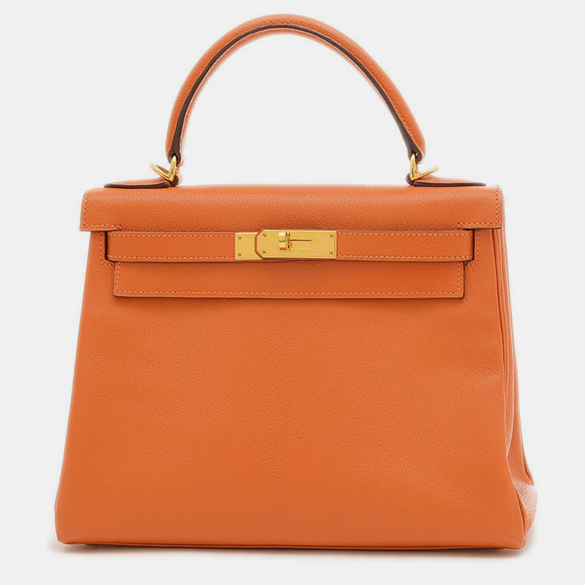 Hermès Potiron Chevre Kelly 28 Handbag