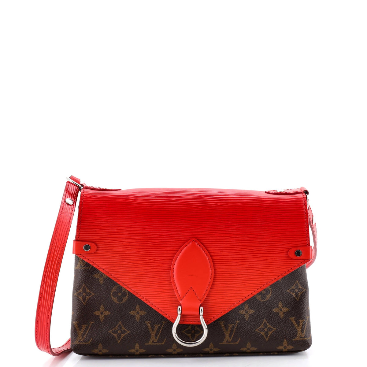 Louis Vuitton Saint Michel Handbag Monogram Canvas and Epi Leather