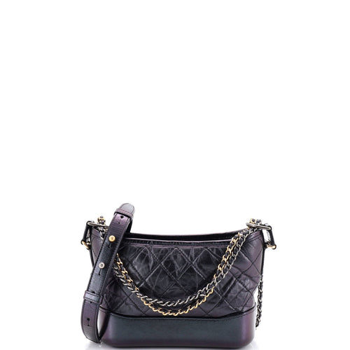CHANEL Gabrielle Hobo Quilted Iridescent Lambskin Small