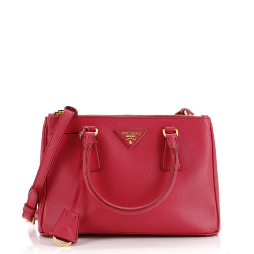 PRADA Galleria Double Zip Tote Saffiano Leather Small