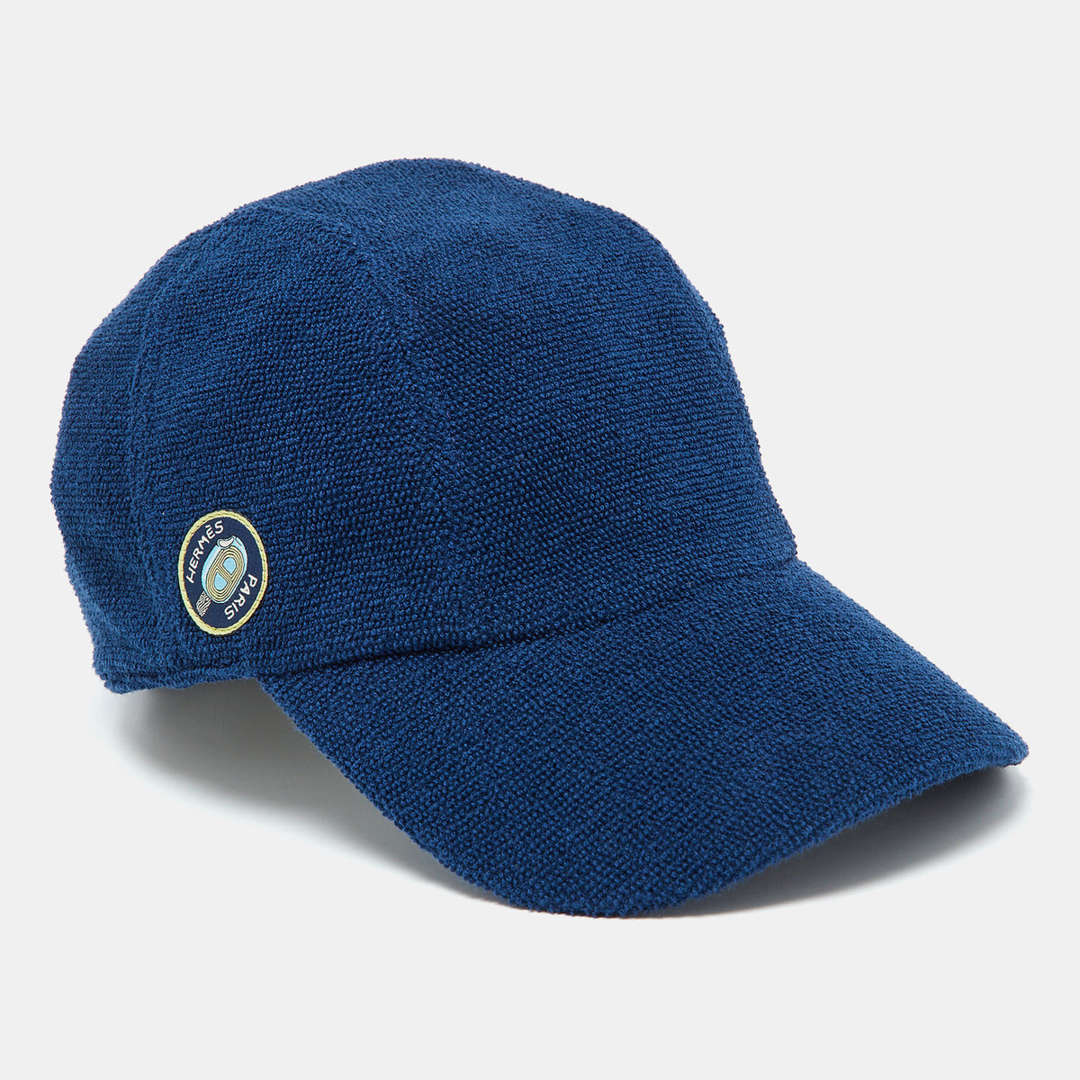 Hermès Blue Terry Cotton Davis Baseball Cap S