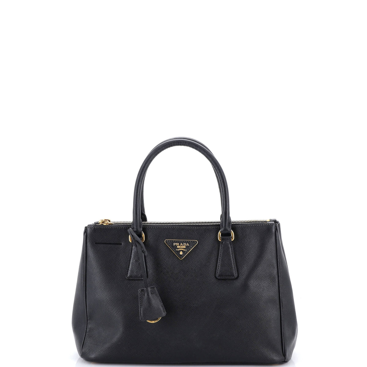 Prada PRADA Double Zip Lux Tote Saffiano Leather Small