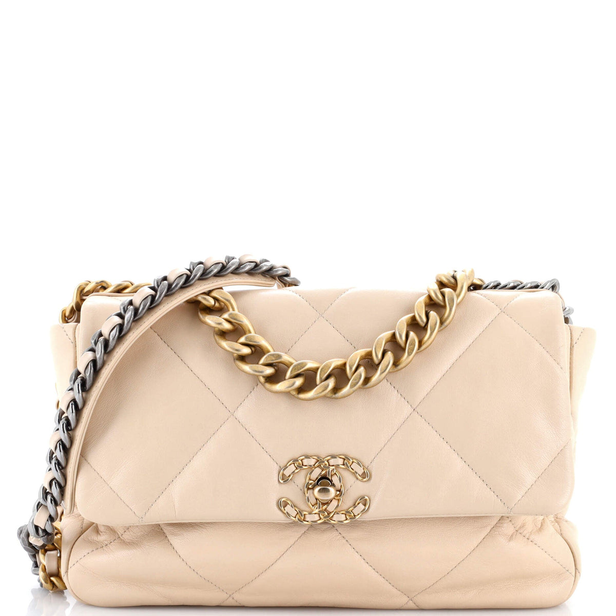 Chanel CHANEL 19 Flap Bag Quilted Leather Large