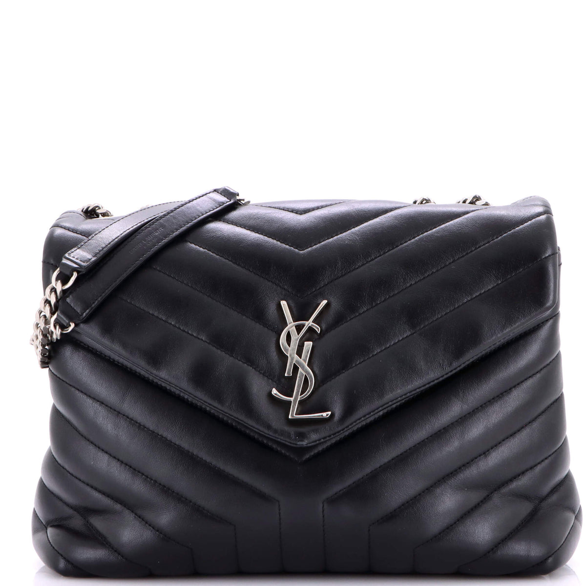 Saint Laurent Loulou Shoulder Bag Matelasse Chevron Leather Medium
