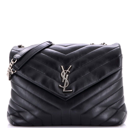 Loulou Shoulder Bag Matelasse Chevron Leather Medium