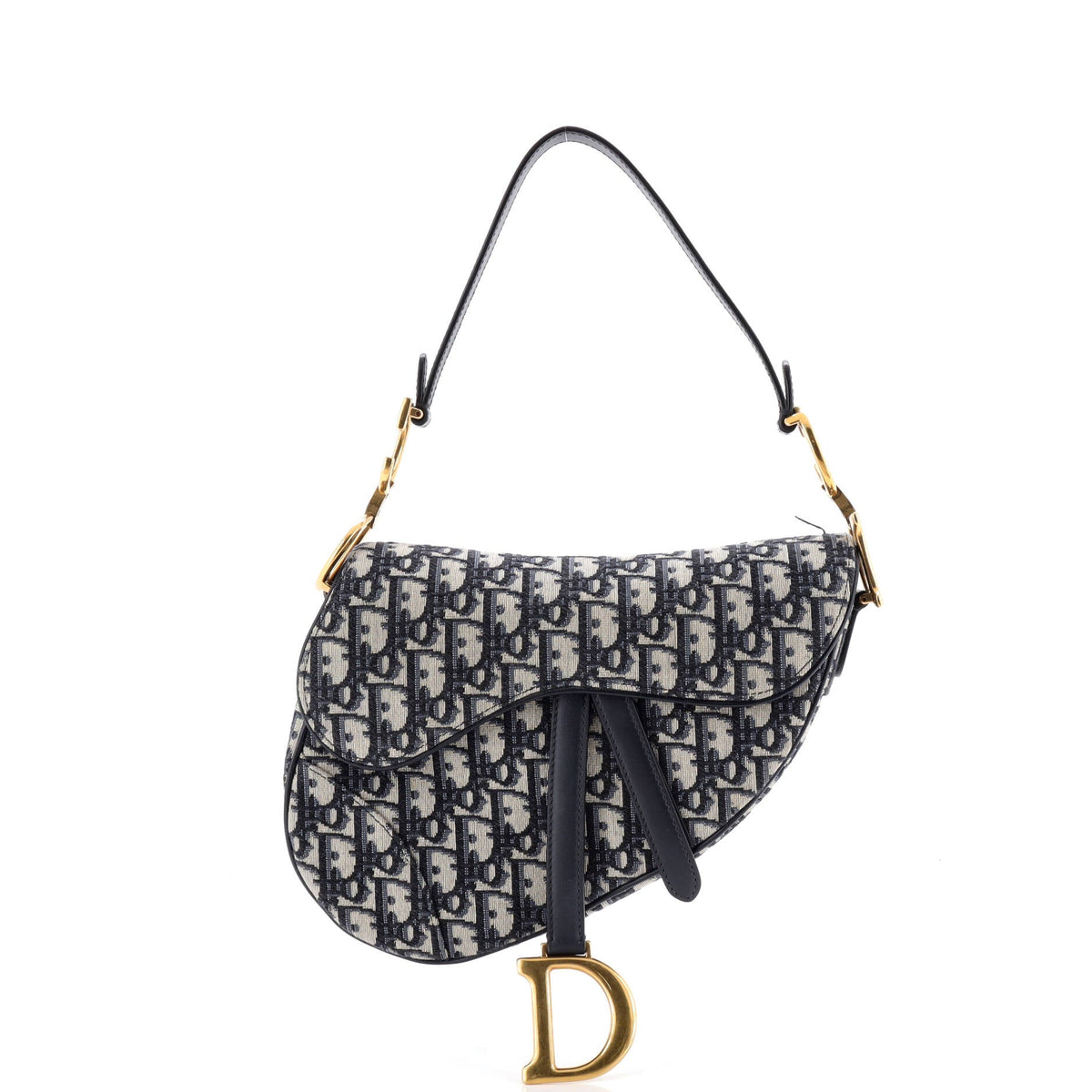 Christian Dior Saddle Handbag Oblique Canvas Medium