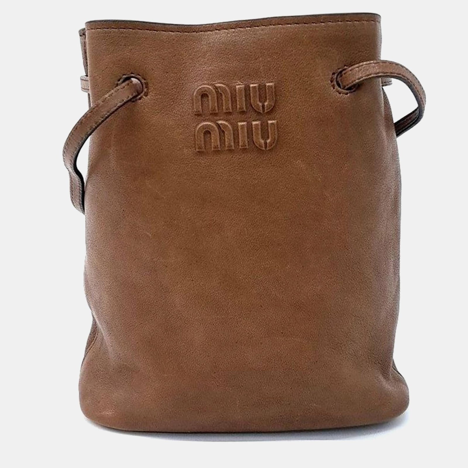 Miu Miu Nappa leather mini bucket bag