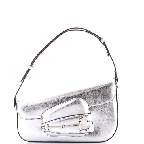 GUCCI Horsebit 1955 Asymmetric Shoulder Bag Leather Small
