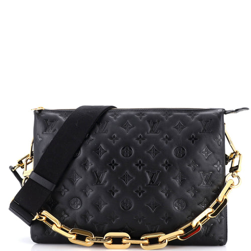 Coussin Bag Monogram Embossed Lambskin MM