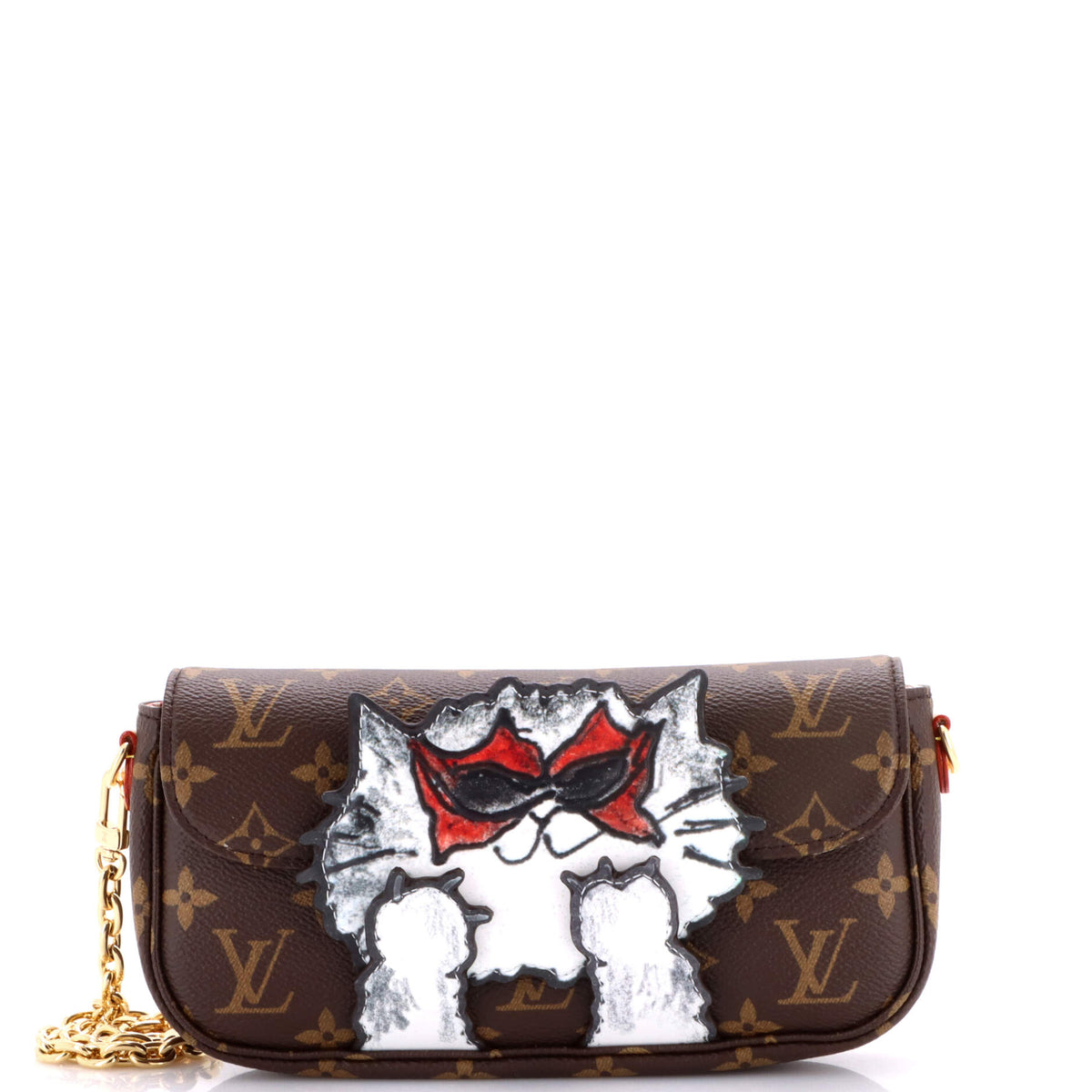 Louis Vuitton Ivy Wallet on Chain Limited Edition Grace Coddington Catogram Canvas