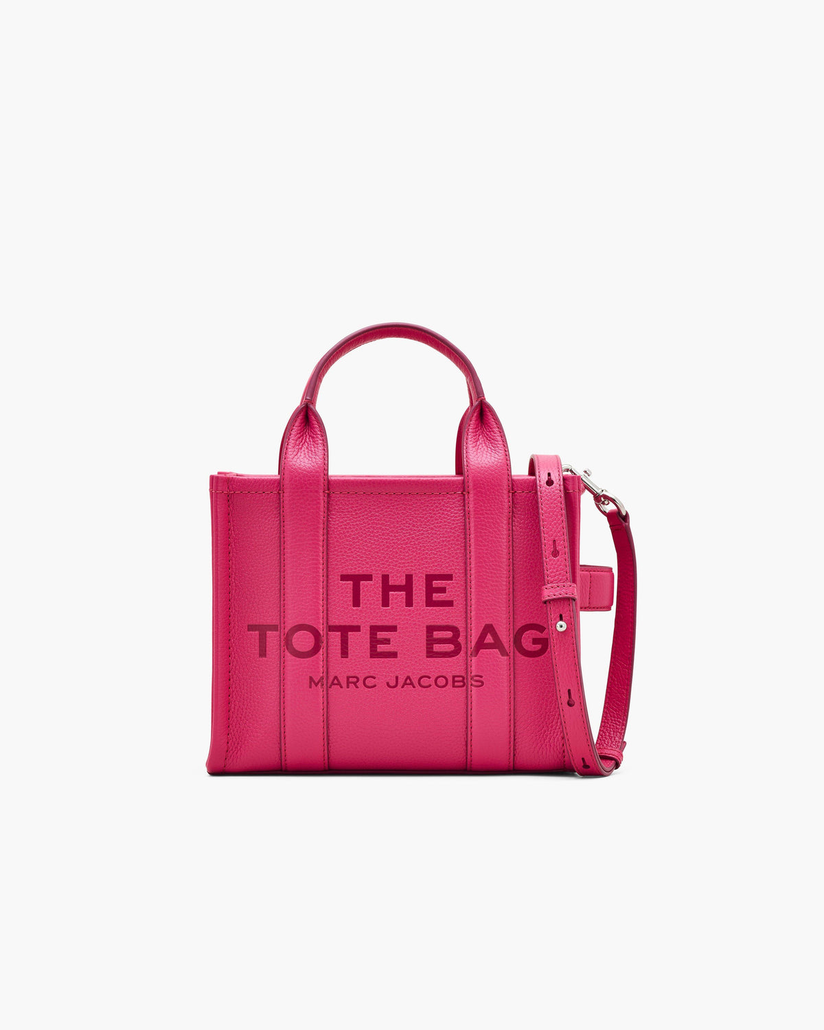 Marc Jacobs Marc Jacobs The Leather Small Tote Bag in Raspberry Pink