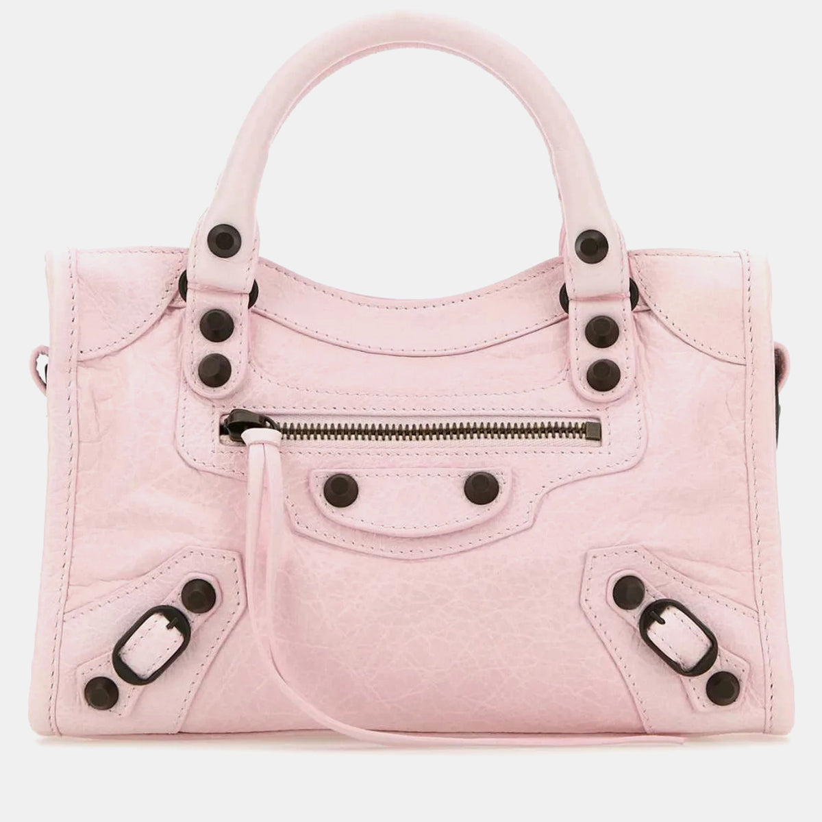 Balenciaga Light Pink Leather Mini Le City Handbag