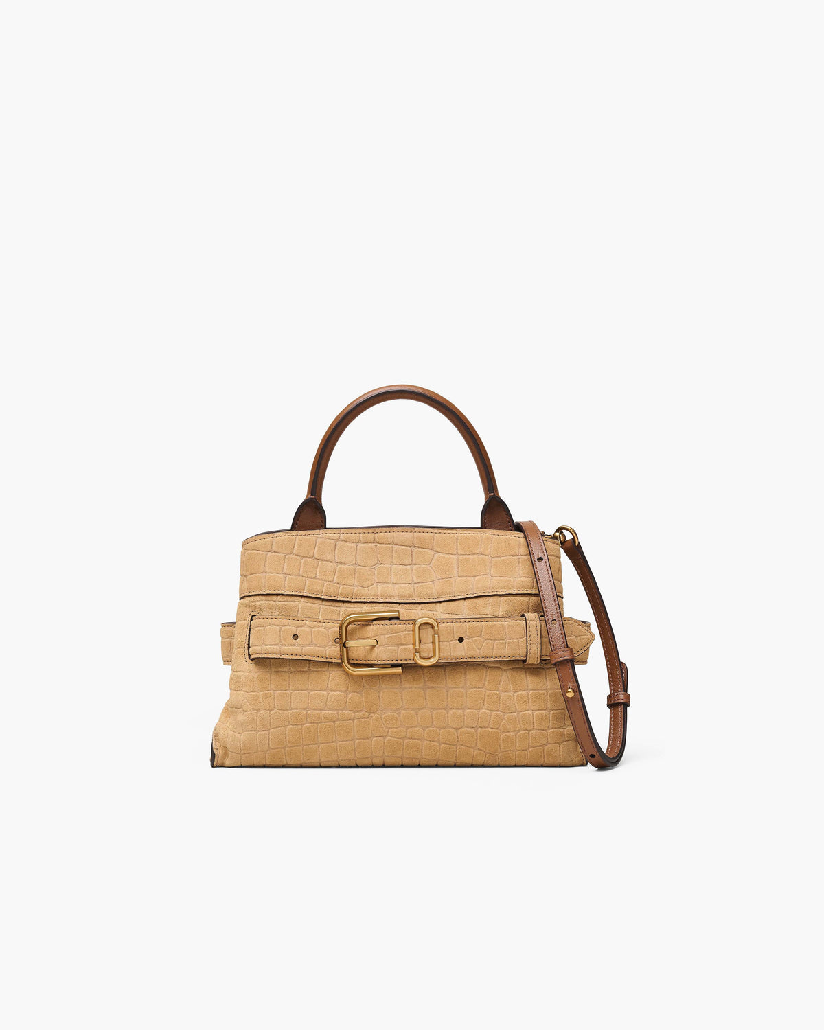 Marc Jacobs Marc Jacobs The Suede Croc Dakota Small Satchel Bag in Sahara
