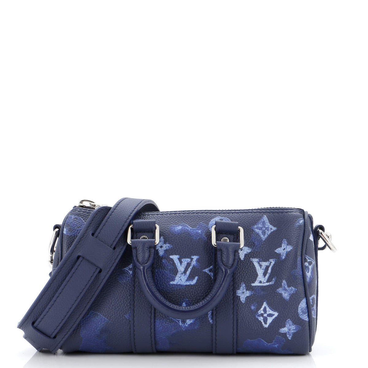 Louis Vuitton Keepall Bandouliere Bag Limited Edition Monogram Ink Watercolor Leather XS