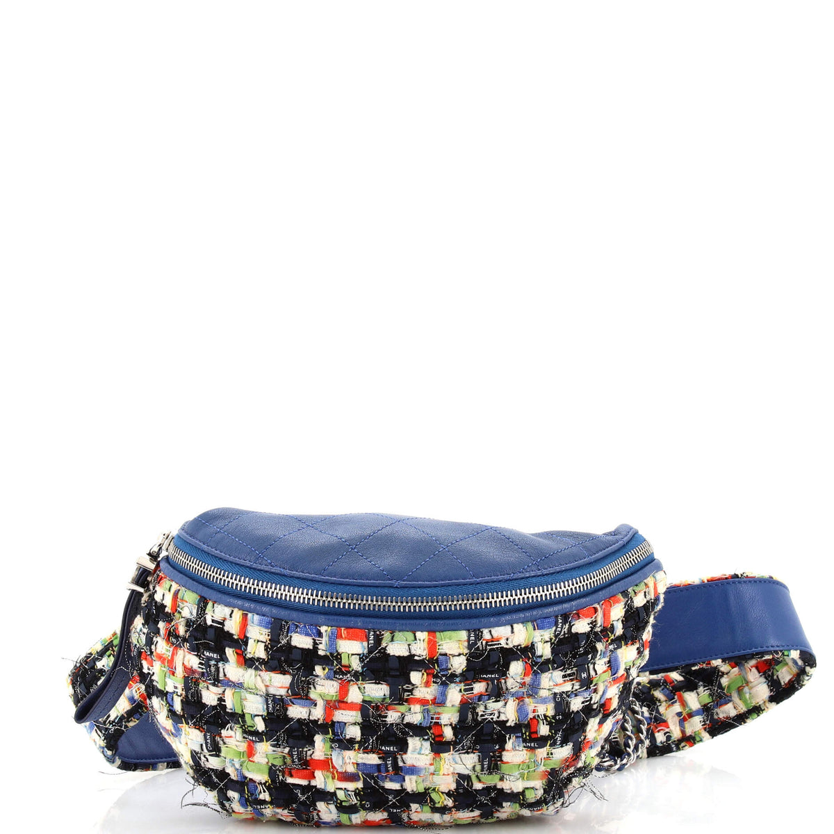 Chanel CHANEL Convertible Waist Bag Tweed with Quilted Leather