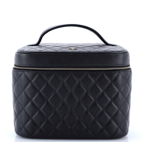 CHANEL Classic Vanity Case Quilted Caviar Medium