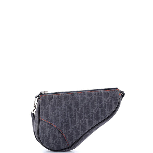 Vintage Saddle Bag Diorissimo Denim Mini