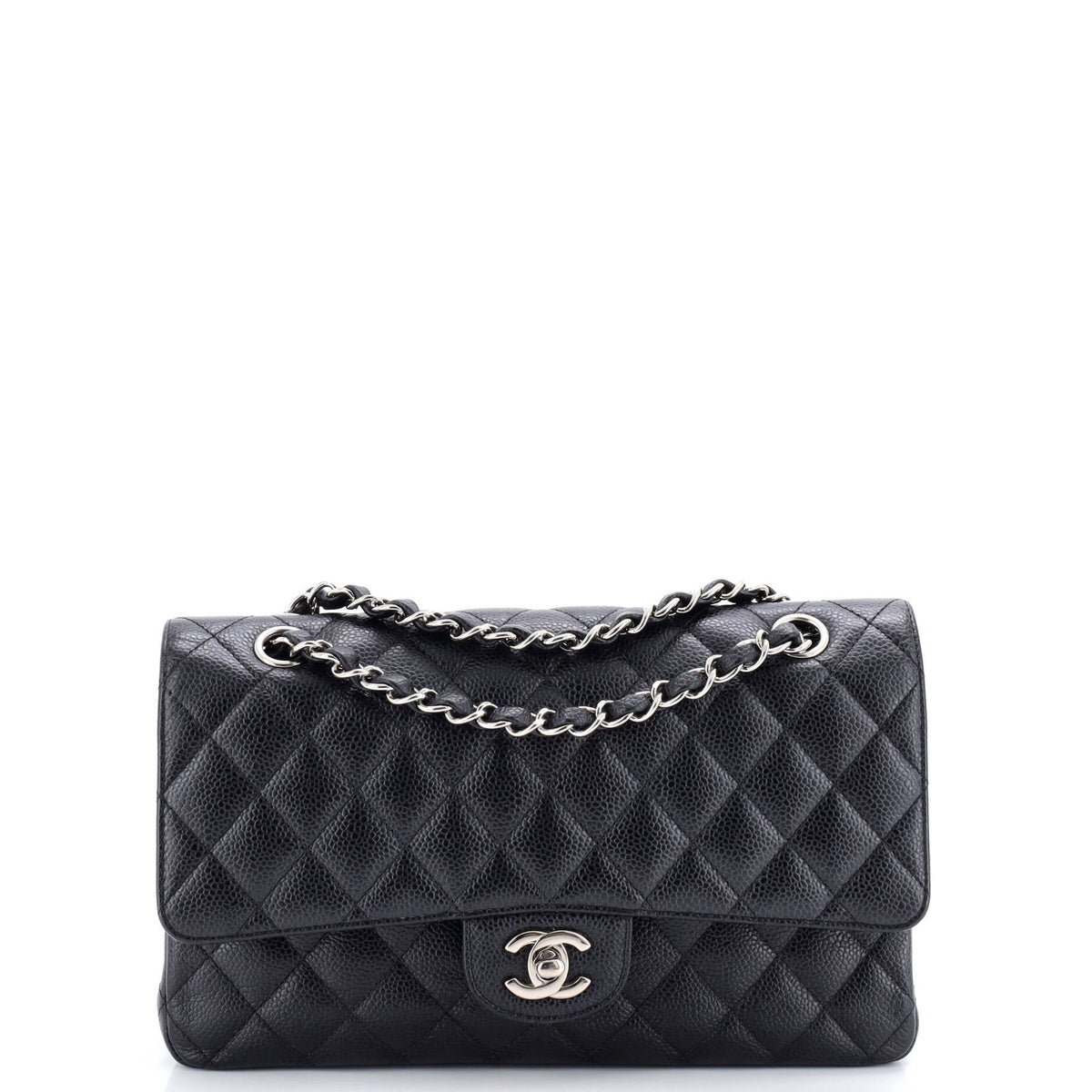Chanel CHANEL Classic Double Flap Bag Quilted Caviar Medium