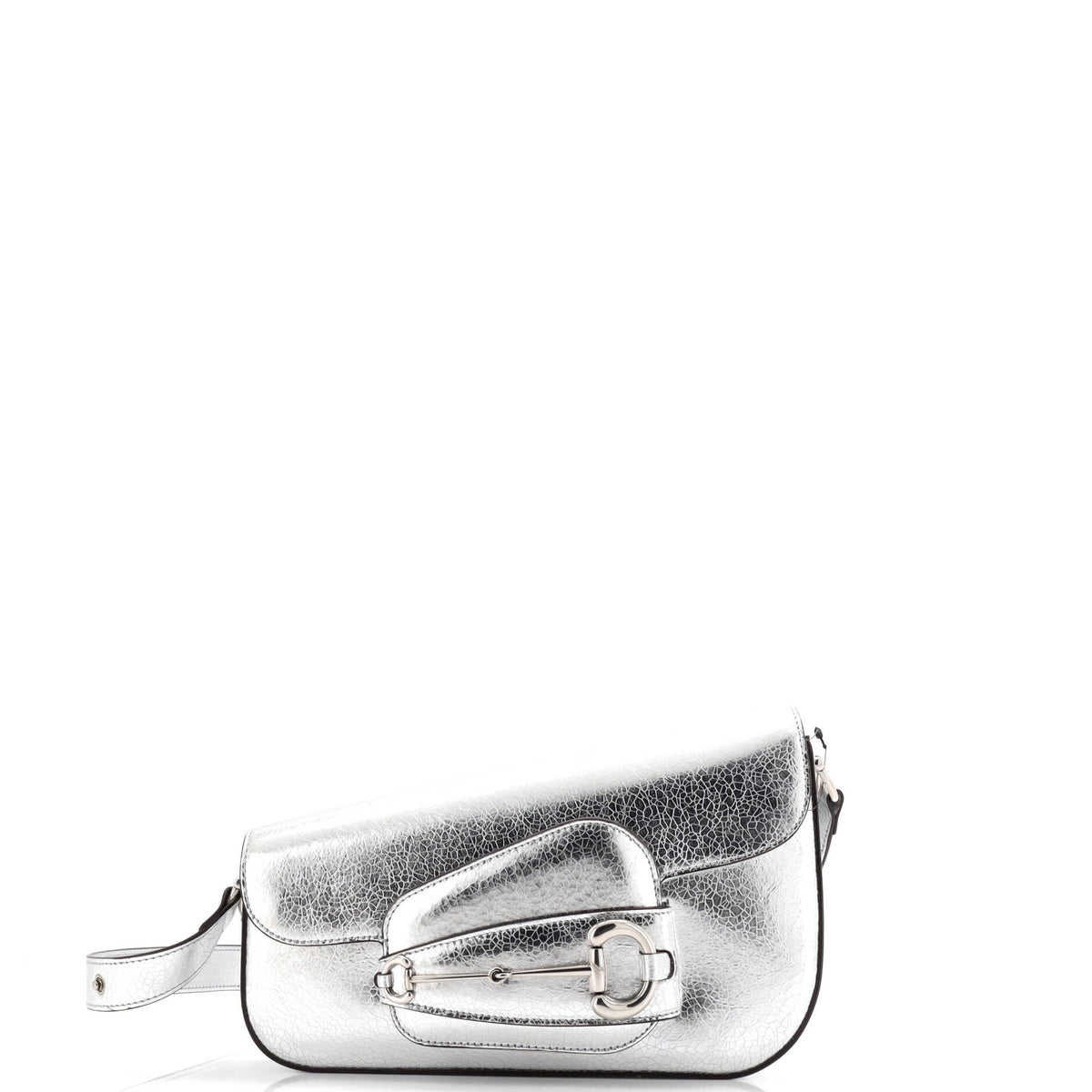 Gucci GUCCI Horsebit 1955 Asymmetric Shoulder Bag Leather Small