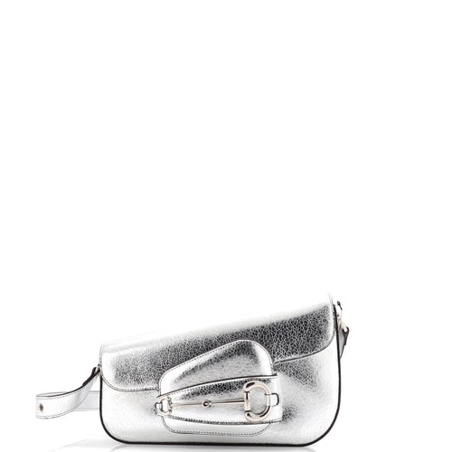 GUCCI Horsebit 1955 Asymmetric Shoulder Bag Leather Small