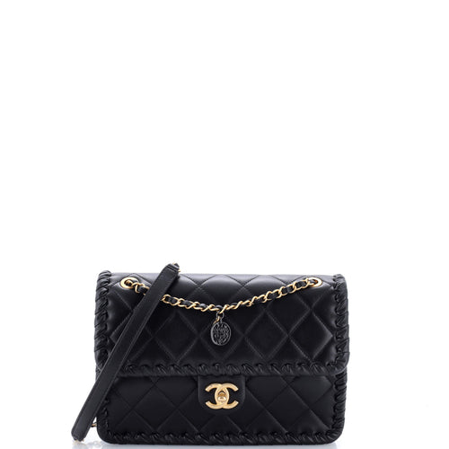 CHANEL My Own Frame Flap Bag Braided Quilted Calfskin Small