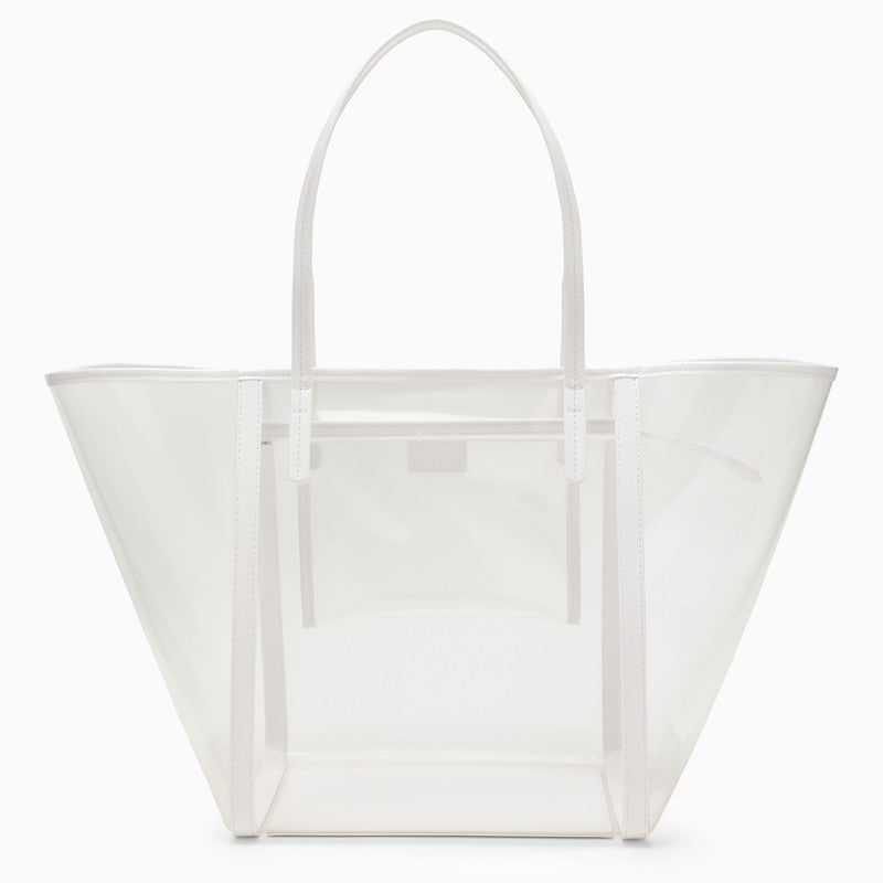 By Far Club white tote bag