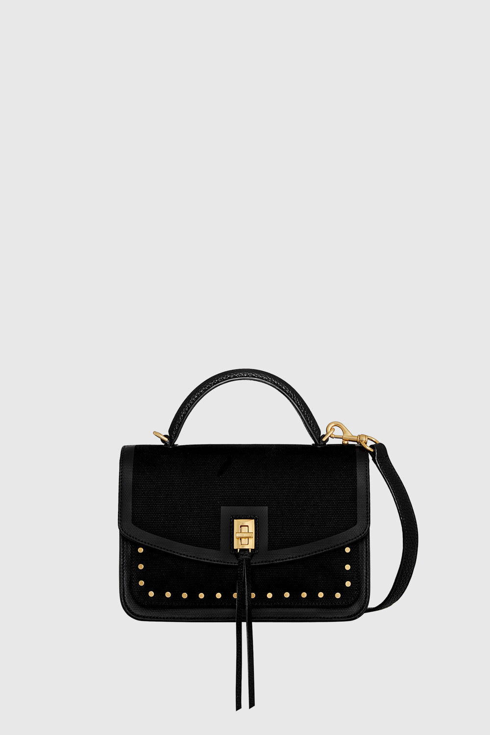 Rebecca Minkoff Darren Small Canvas Messenger Bag In Black