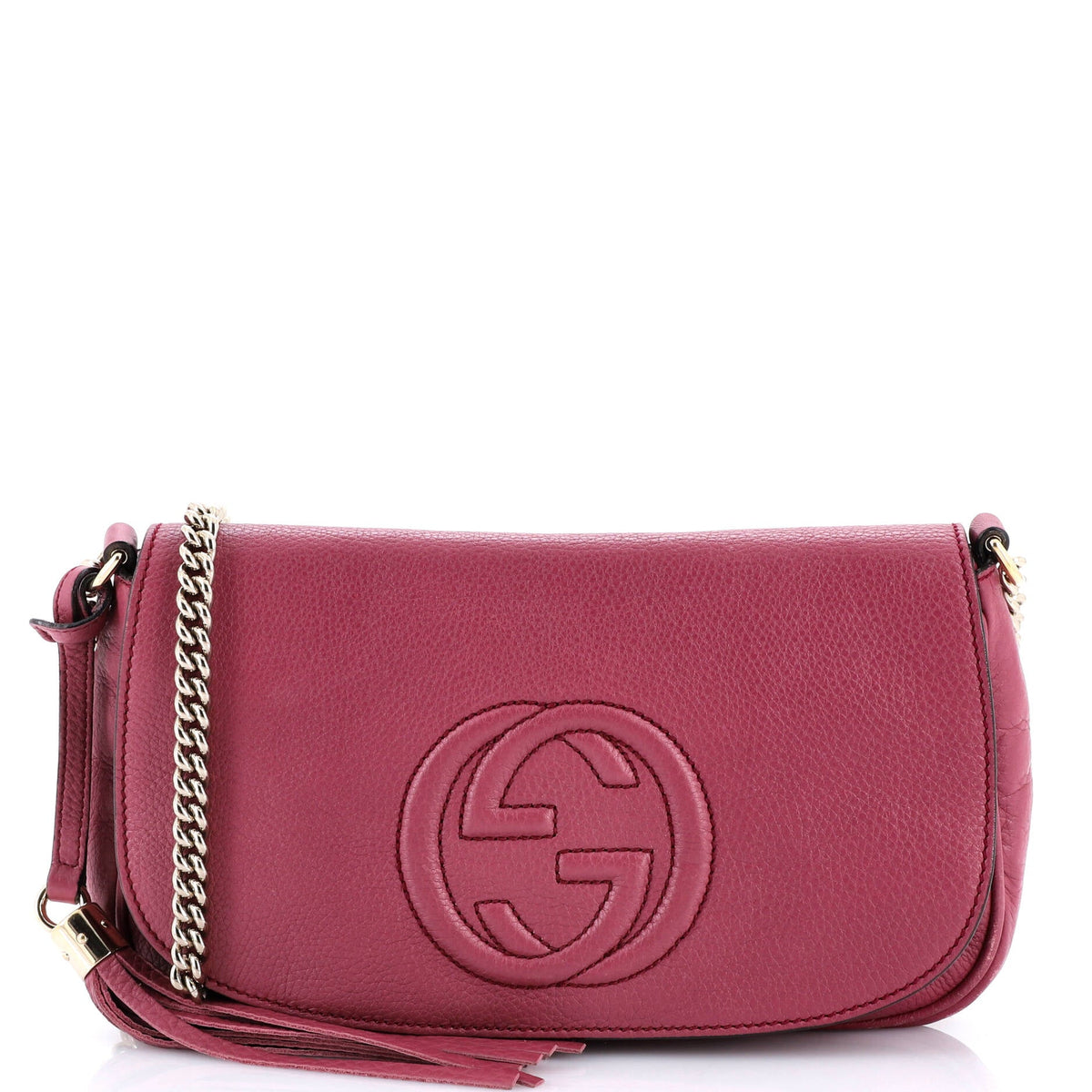 Gucci GUCCI Soho Chain Crossbody Bag Leather Medium