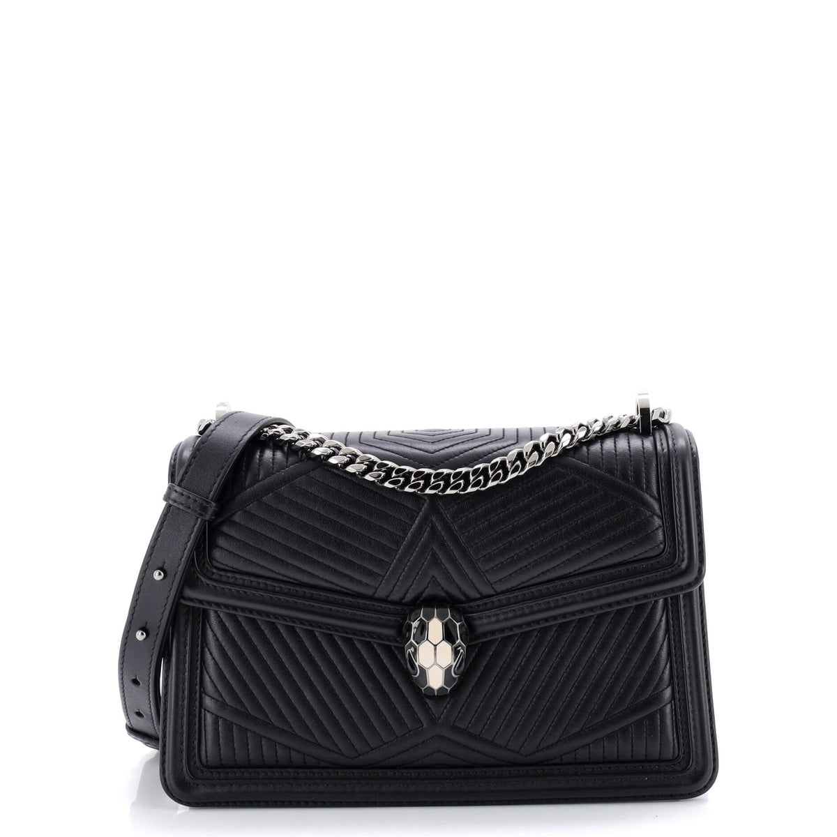Bvlgari BVLGARI Serpenti Forever Shoulder Bag Quilted Leather Small