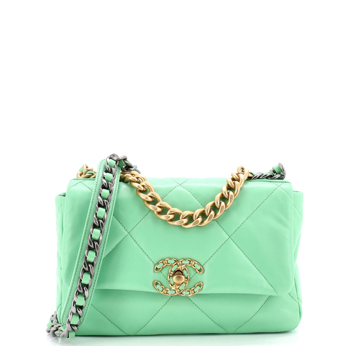 Chanel CHANEL 19 Flap Bag Quilted Leather Medium
