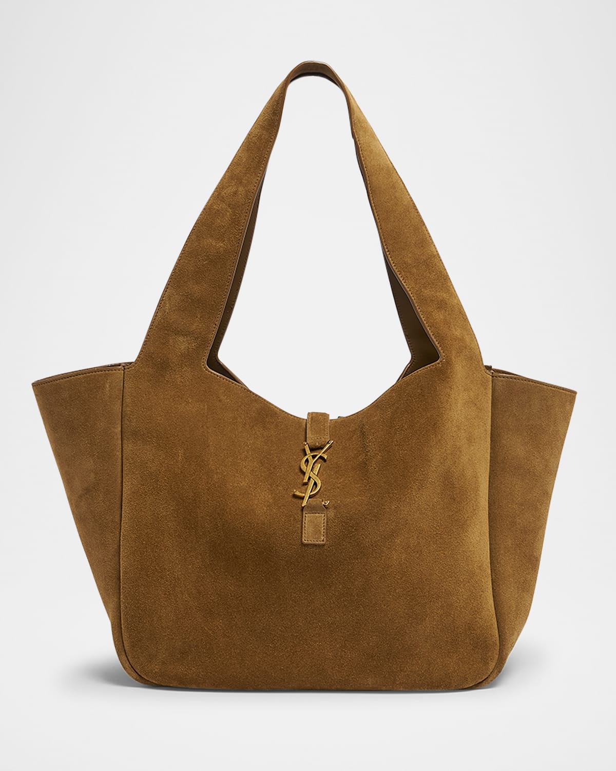 Saint Laurent Bea YSL Cabas Tote Bag in Suede