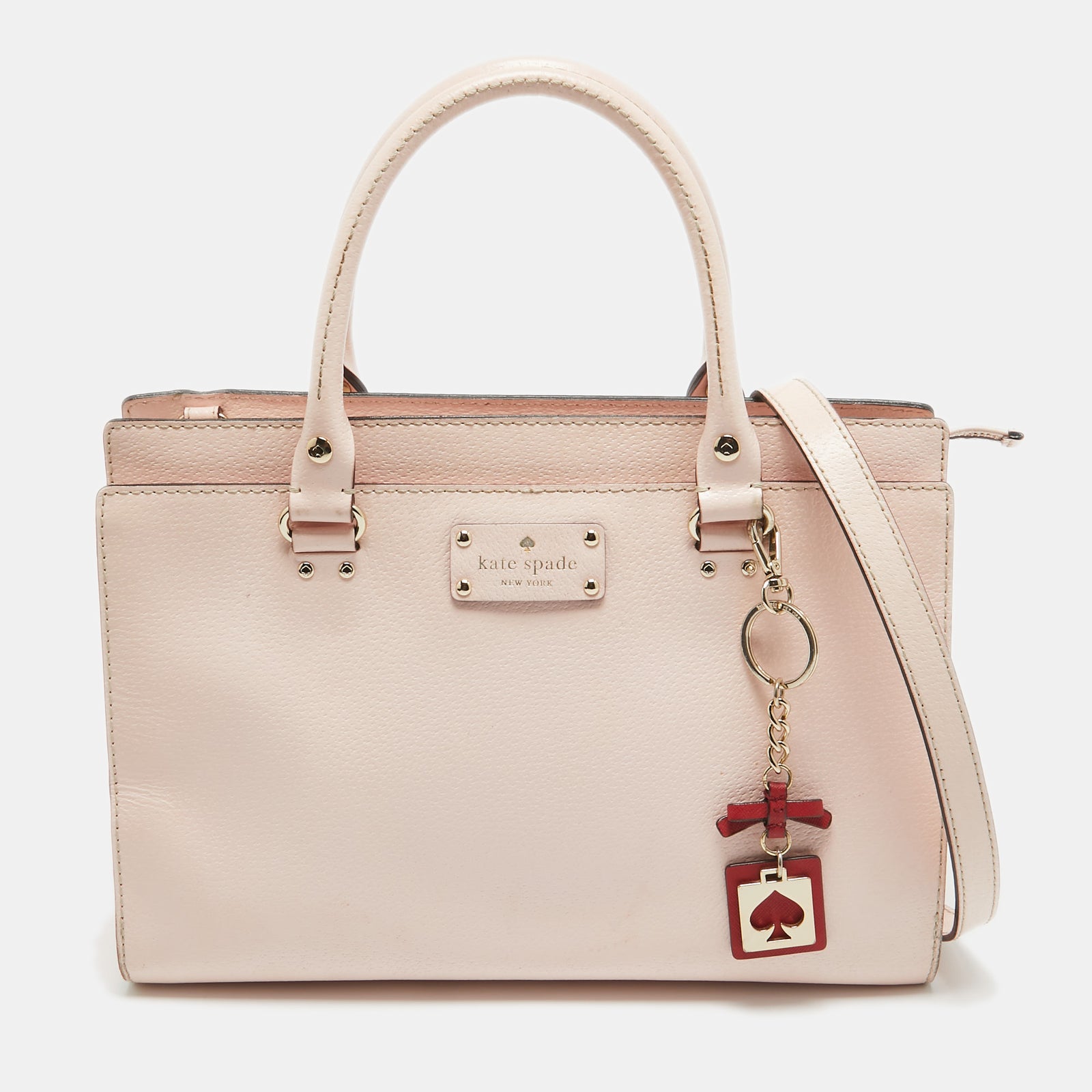 Kate Spade Light Pink Leather Wellesley Durham Tote