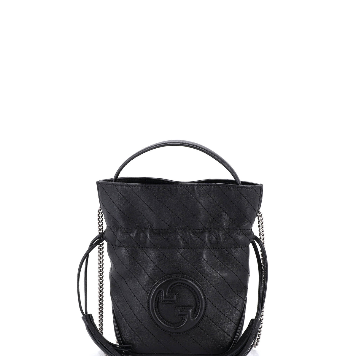 Gucci GUCCI Blondie NM Bucket Bag Diagonal Quilted Leather Mini