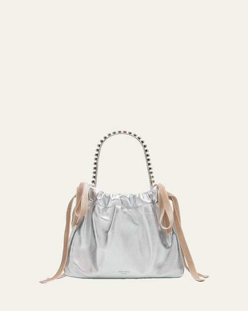 Mini Metallic Leather Top-Handle Bag