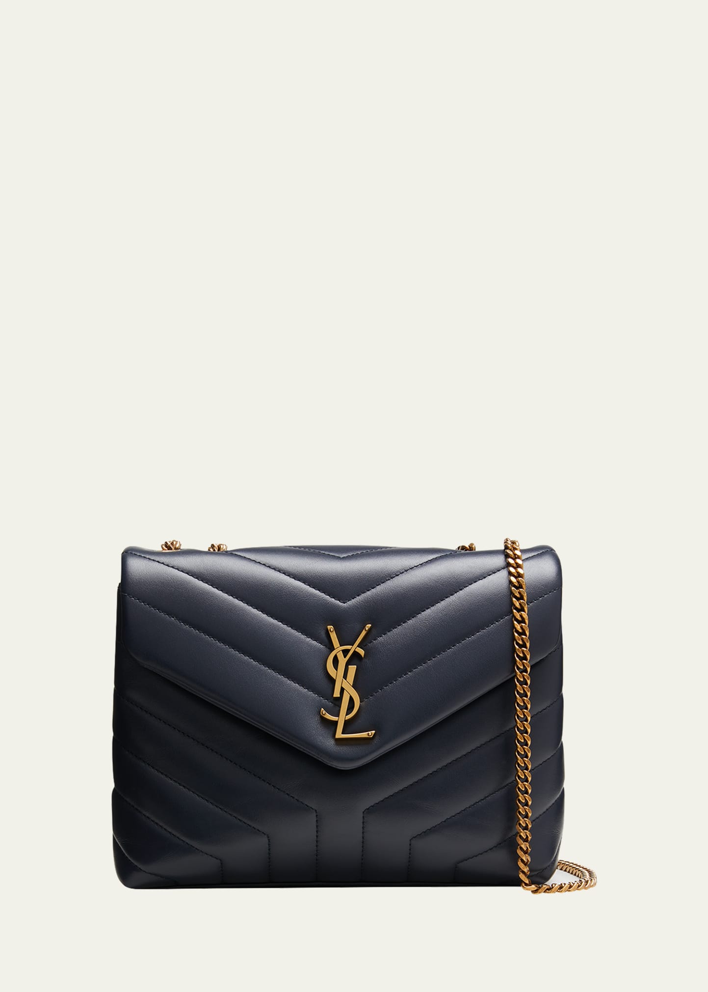 Saint Laurent Loulou Small YSL Shoulder Bag in Quilted Leather