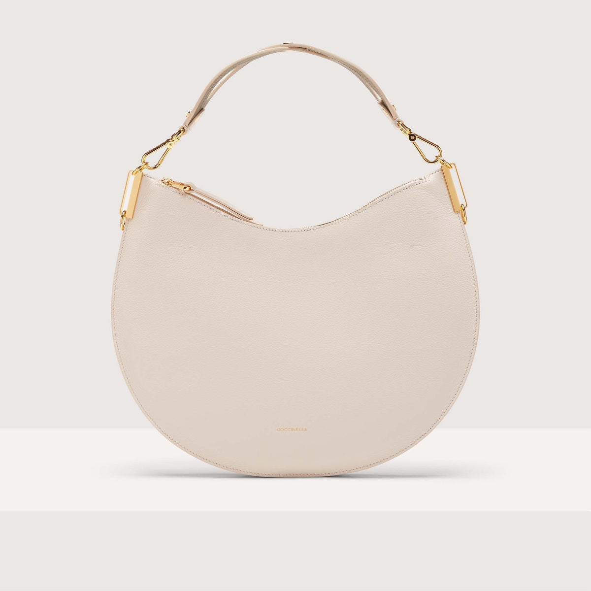 Coccinelle Grained Leather Shoulder Bag Sunup Large