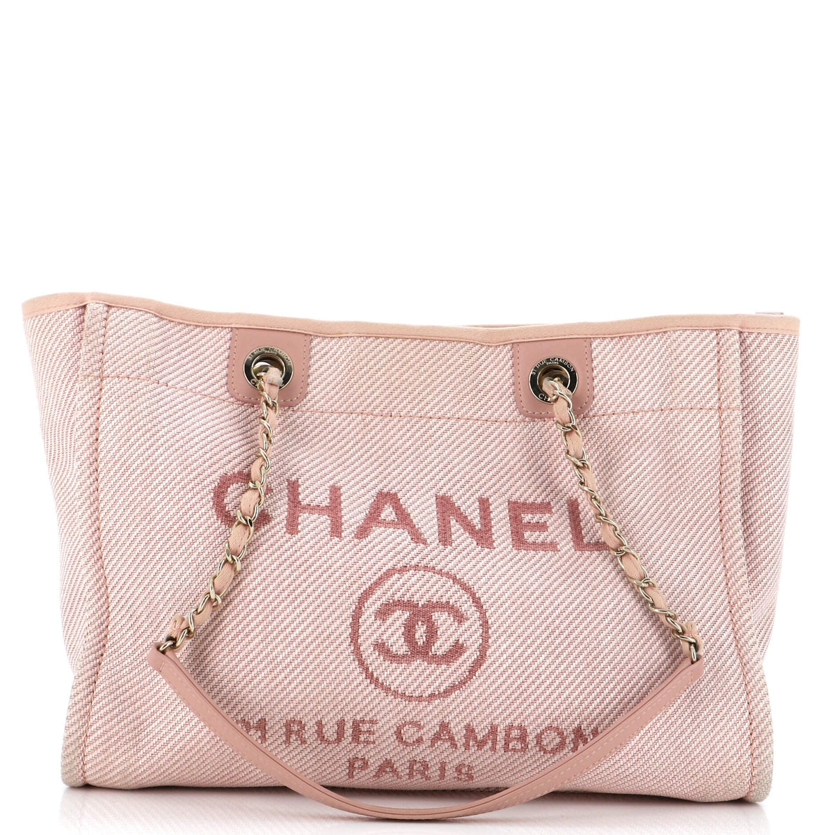 Chanel CHANEL Deauville Tote Mixed Fibers Small