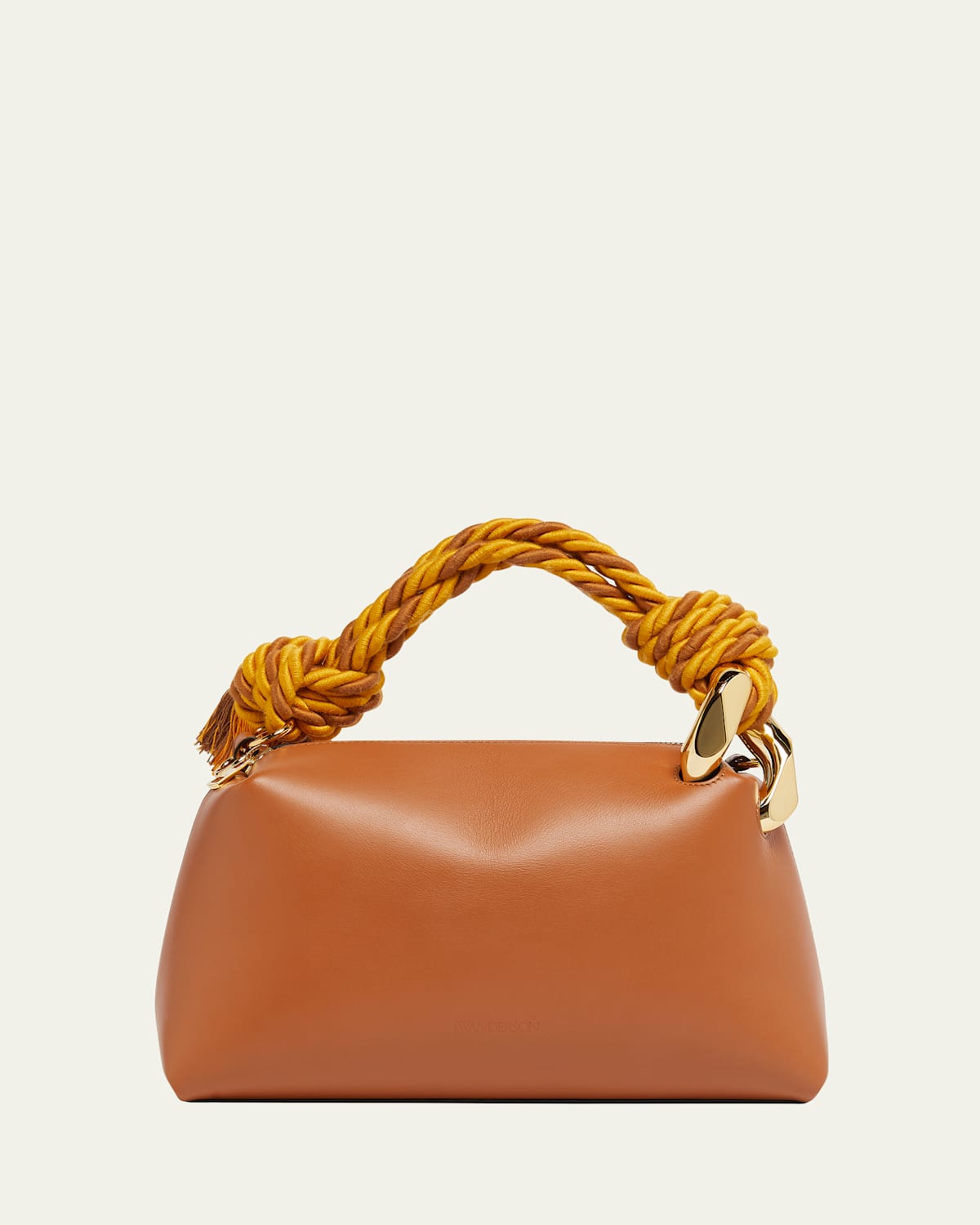 Jw Anderson Corner Zip Calf Leather Top-Handle Bag