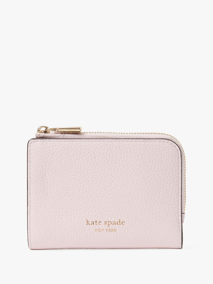 Kate Spade Au Ava Colorblocked Pebbled Leather Zip Bifold Wallet