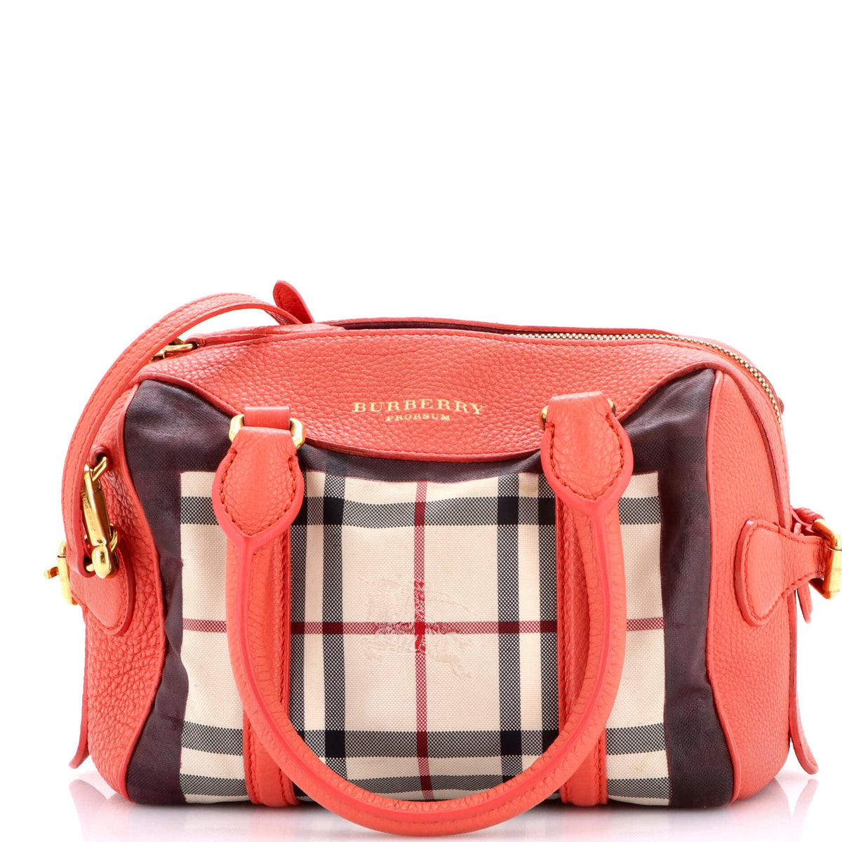 Burberry Alchester Convertible Satchel House Check Canvas Small