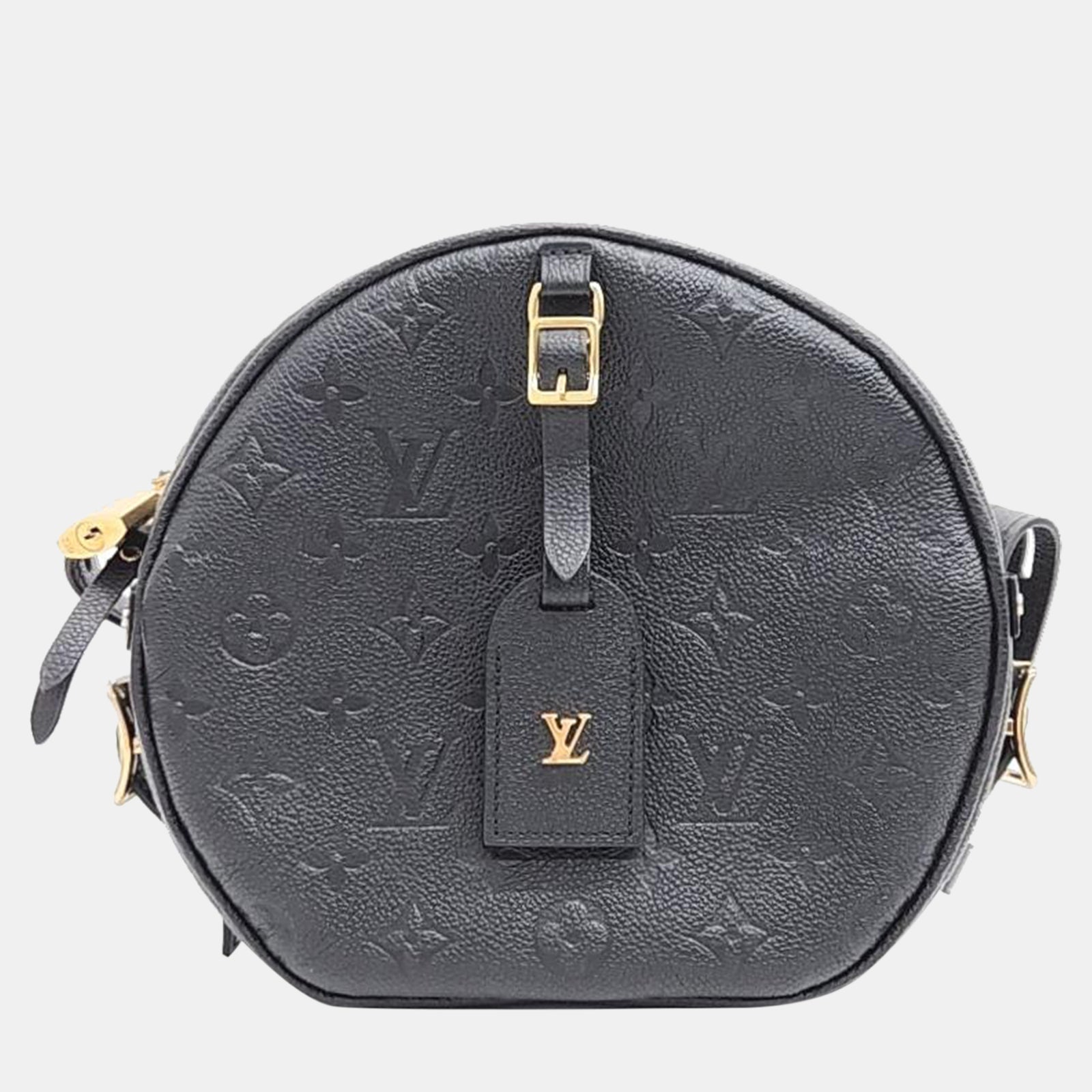 Louis Vuitton Sac porté épaule Boite Chapeau Souple MM en cuir Empreinte noir