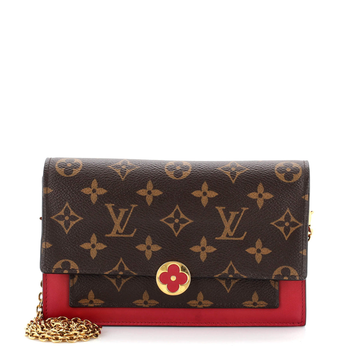 Louis Vuitton Flore Chain Wallet Monogram Canvas