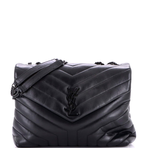 Loulou Shoulder Bag Matelasse Chevron Leather Medium