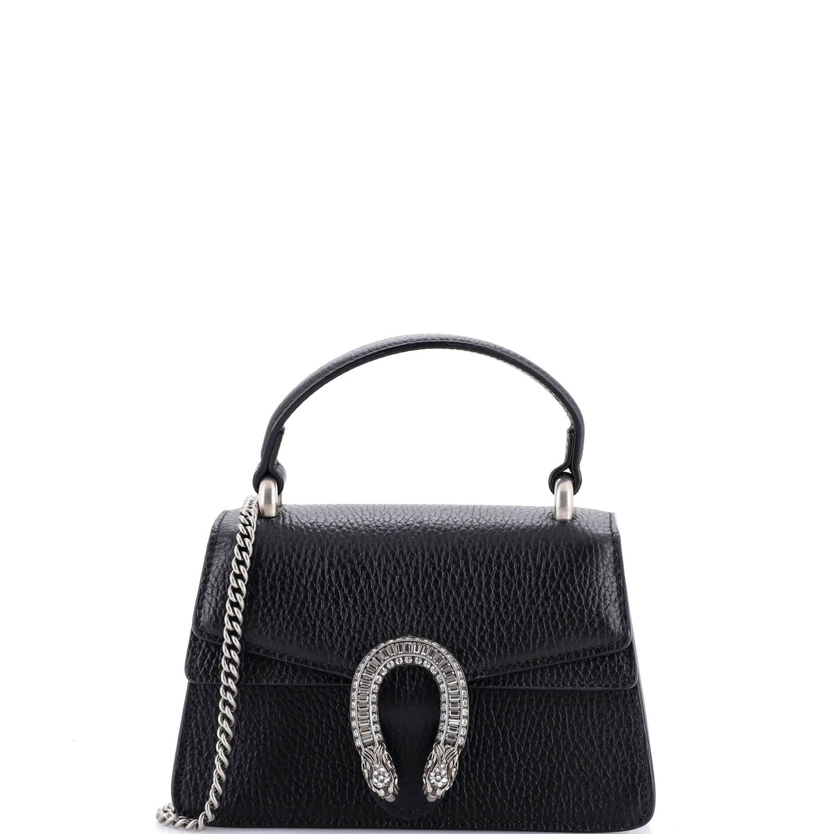Gucci GUCCI Dionysus Top Handle Bag Leather with Crystals Mini
