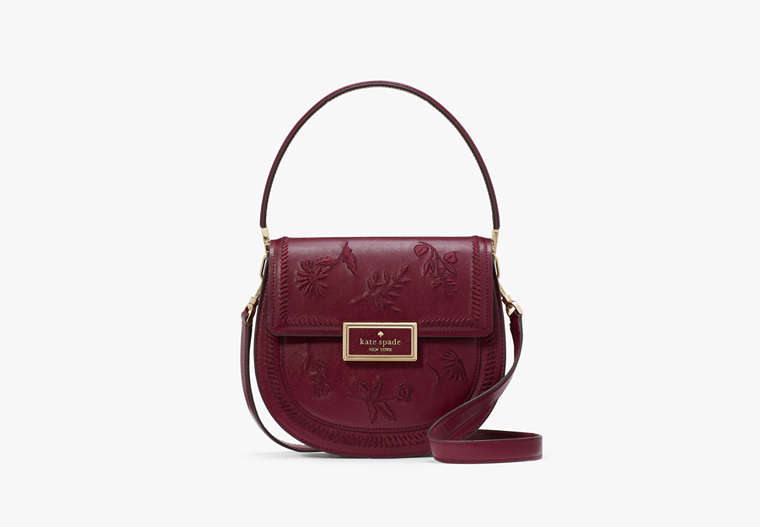 Kate Spade New York Sacoche en cuir brodée à motifs botaniques Reegan